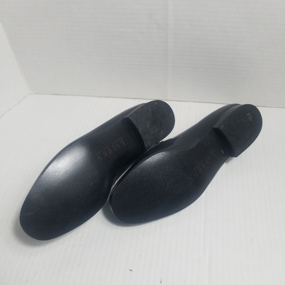 LAUREN RALPH LAUREN WOMEN'S BLACK LEATHER LOAFERS SIZE 6B - Picture 7 of 12